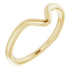 14K Yellow Gold Band for 12 x 6 mm Marquise Ring