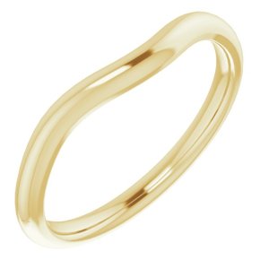 14K Yellow Gold Band for 8x6 mm Oval Ring