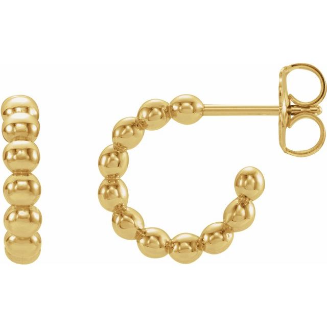 Beaded mm Hoop Earrings - Image 3