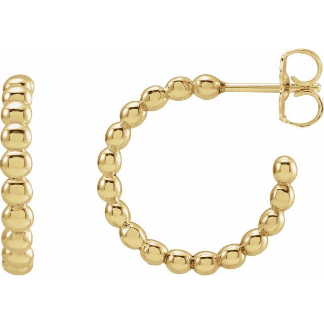 Beaded mm Hoop Earrings - Image 2