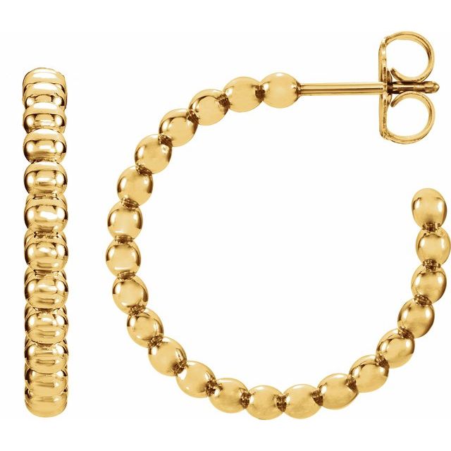 Beaded mm Hoop Earrings
