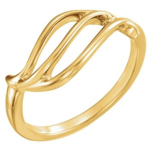 14K Yellow Gold Freeform Remount Ring