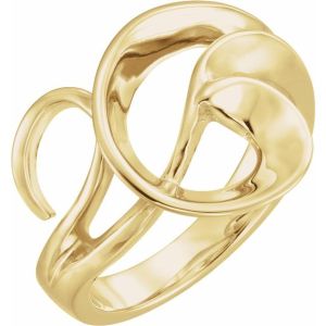14K Yellow Gold Freeform Ring