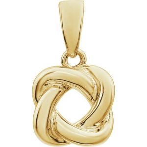 14K Yellow Gold Knot Pendant
