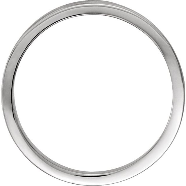 14K Yellow/White Gold 6 mm Curved Band with Bead Blast/Matte Finish Size 11 - Image 2