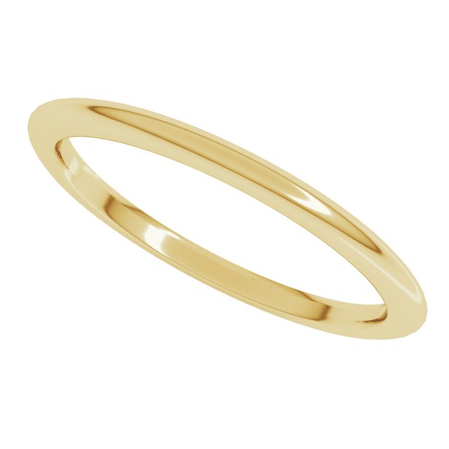 18K Yellow Gold 1.5 mm Comfort-Fit Half Round Band Size 5.5 - Image 5