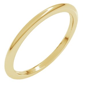 18K Yellow Gold 1.5 mm Comfort-Fit Half Round Band Size 5.5