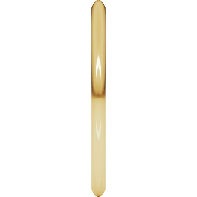 18K Yellow Gold 1.5 mm Comfort-Fit Half Round Band Size 5.5 - Image 4