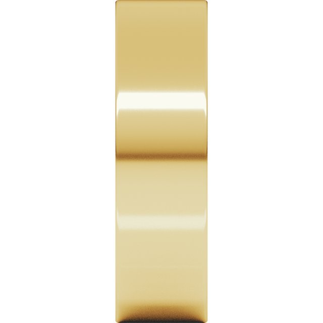 18K Yellow Gold 6 mm Comfort-Fit Flat Band Size 10 - Image 4