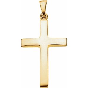 18K Yellow Gold Cross Pendant
