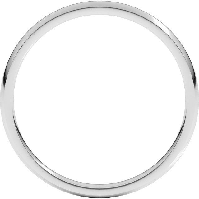 Platinum 2 mm Lightweight Comfort-Fit Half Round Band - Image 2