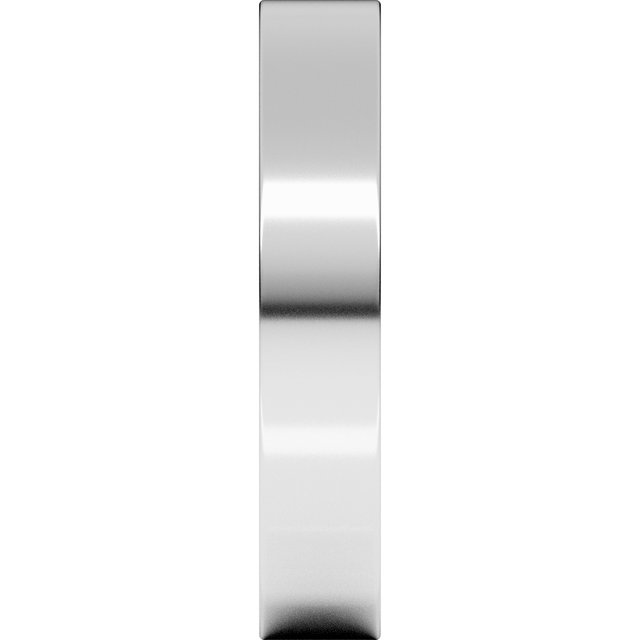 Platinum 4 mm Comfort-Fit Flat Band Size 8 - Image 4