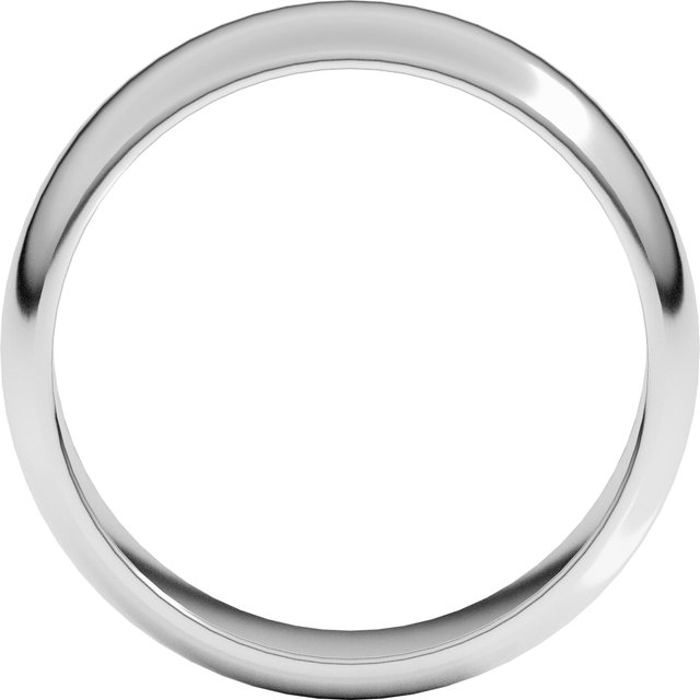 Platinum 6 mm Half Round Band Size 13 - Image 2