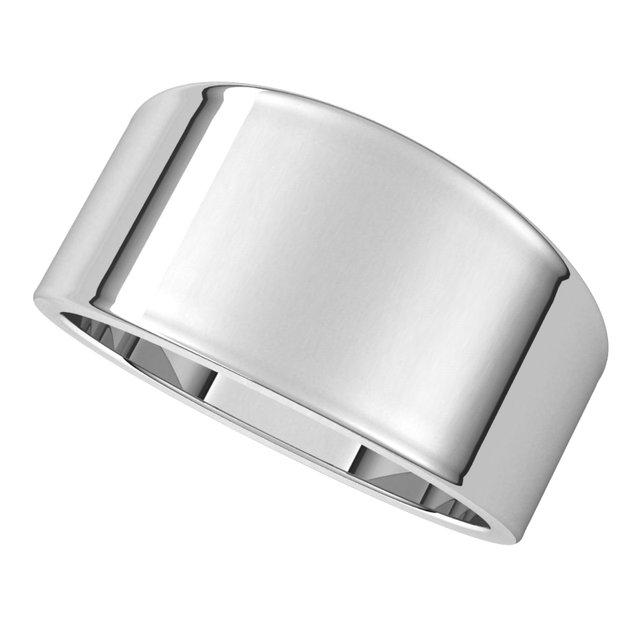 Sterling Silver 10 mm Tapered Flat Band Size 8 - Image 5