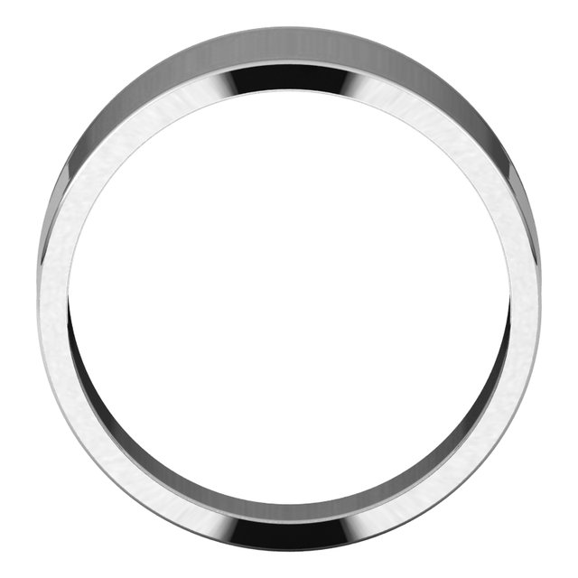 Sterling Silver 10 mm Tapered Flat Band Size 8 - Image 2