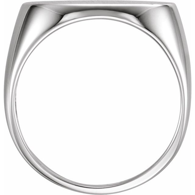 Sterling Silver 18x12 mm Oval Signet Ring - Image 2