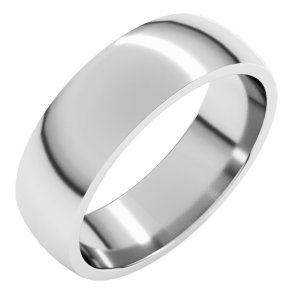 Sterling Silver 6 mm Lightweight Comfort-Fit Half Round Band
